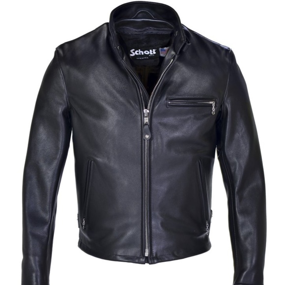 Schott 141 Classic Racer Leather Motorcycle Jacket - Picture 1 of 10